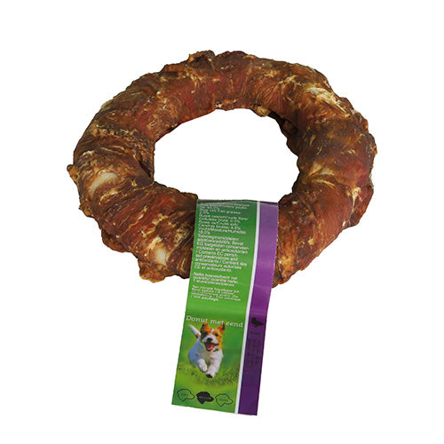 Natuurlijke snack donut met eend 9 - 16 cm Classies