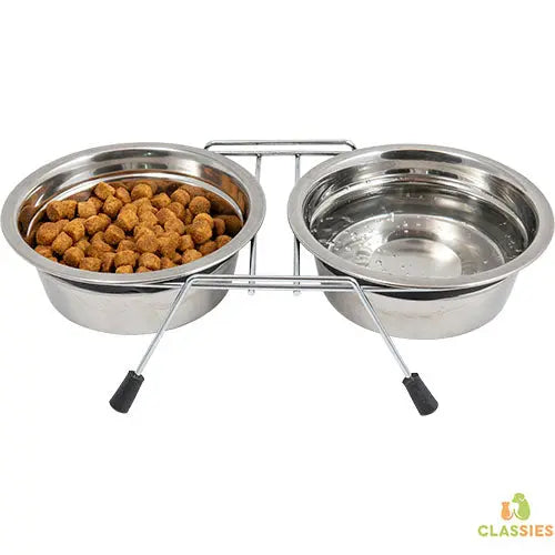 Jack and Vanilla standaard voer en drinkbak inox in 3 maten Classies