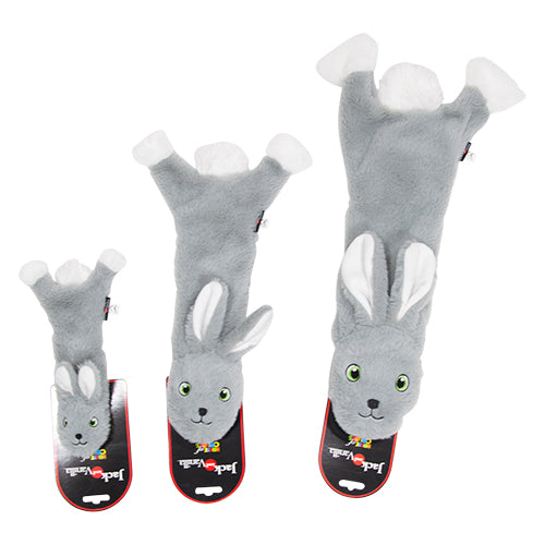 Jack and Vanilla Flatties Honden Knuffel - Knisperend Konijn - Verkrijgbaar in 3 maten Classies