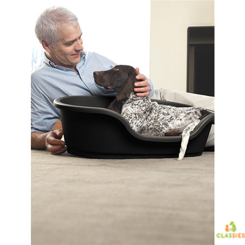 Moderna Domus Hundebetten aus Kunststoff – Schwarz oder Grau – 4 Größen