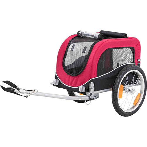 Trixie Fietskar - Hondenfietskar - Zwart Rood 53x60x60/117 Cm Tot 15 Kg Small