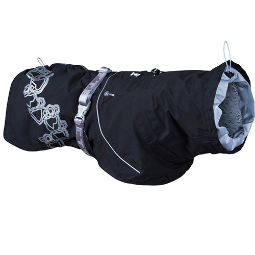 Hurtta Drizzle Coat regenjas - winterjas - zwart - paars Classies