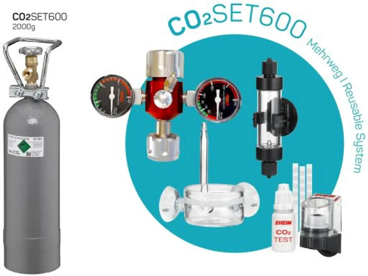 Eheim CO2 600 - Hervulbare CO2 Fles - Set Classies