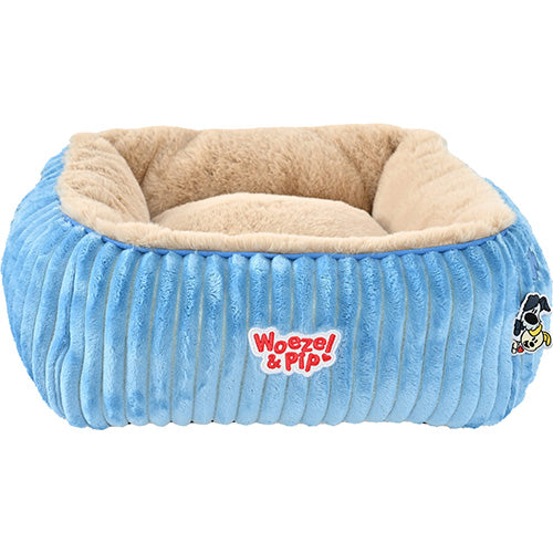 Woezel & Pip Hondenmand/ Kattenmand Corduroy Vierkant Divan - Kleur: Roze, Blauw, Groen en Geel - Verkrijgbaar in 3 maten