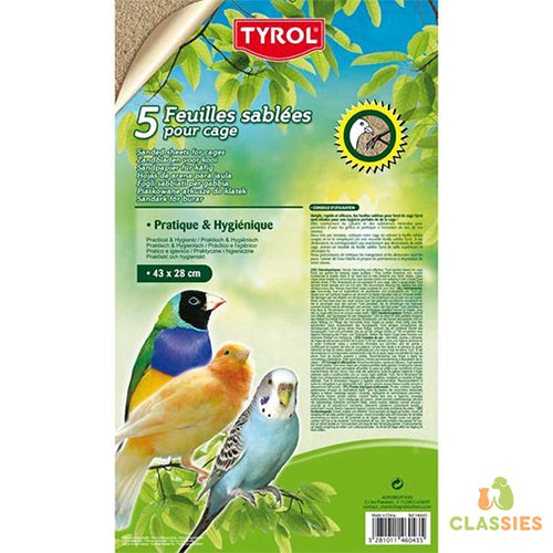 Tyrol zandtapijt zandbladen voor vogelkooi