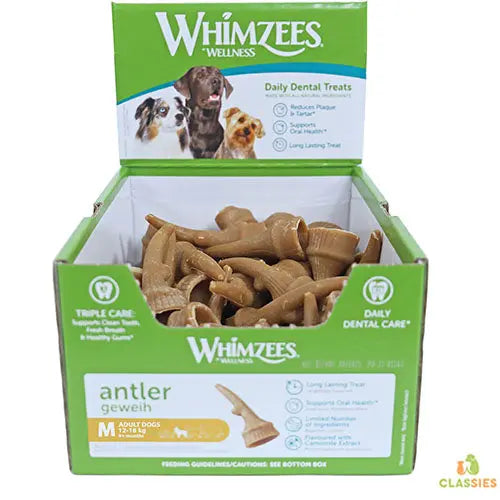 Whimzees Antler in displaydoos Classies