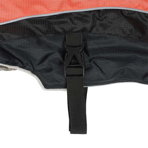 Beeztees Saby Waterproof Hondenjas - Rood/Zwart - Ruglengte: 24 cm Classies