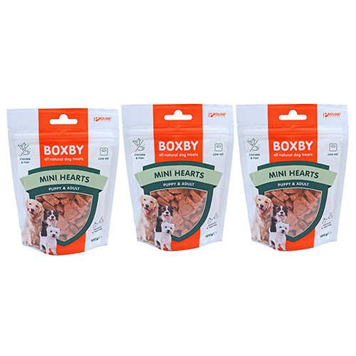 Proline Boxby puppy snacks mini hearts, 100 gram - per 3 verpakkingen Classies