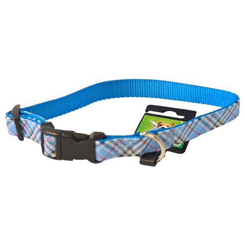 De Boon Verstelbare Nylon Hondenhalsband - Blauw - Nekomtrek tussen 25-40 cm Classies
