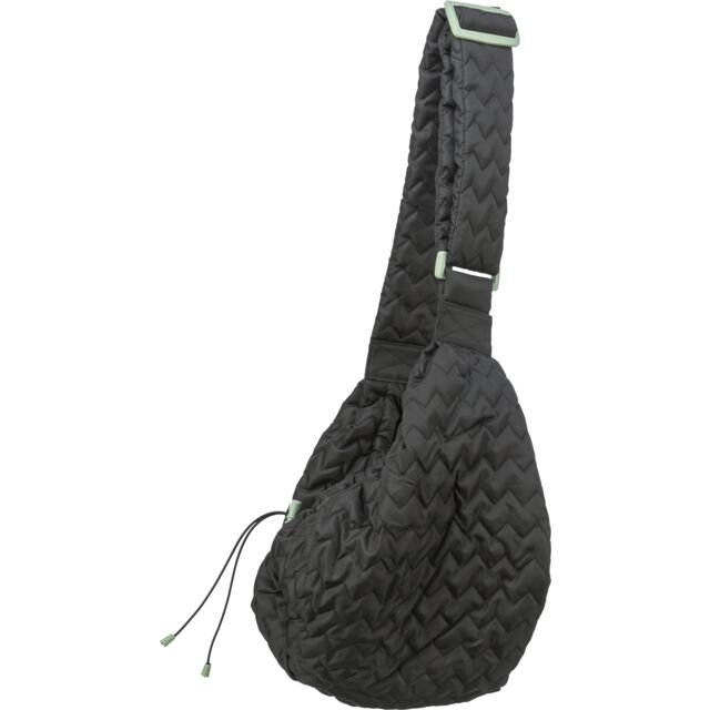 Trixie buikdrager draagtas Mavie met trekkoord - nylon zwart