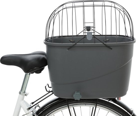 Trixie Fietsmand voor bagagedrager, kunststof/metaal, 36 × 47 × 46 cm, grijs Classies