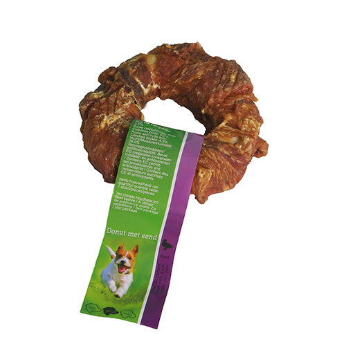 Natuurlijke snack donut met eend 9 - 16 cm Classies