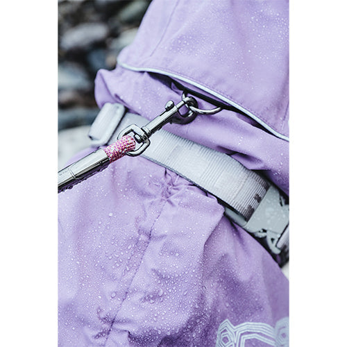 Hurtta Drizzle Coat regenjas - winterjas - zwart - paars Classies