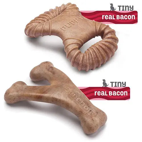 Benebone - Kauwartikelen - Dental Chew-Wishbone Tiny - Bacon puppy pakket Classies