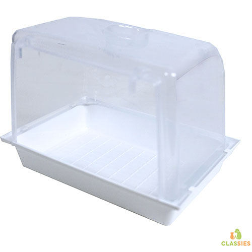 Boon badhuis agapornide transparant/wit, groot - 24,5 x 18 x 18 cm