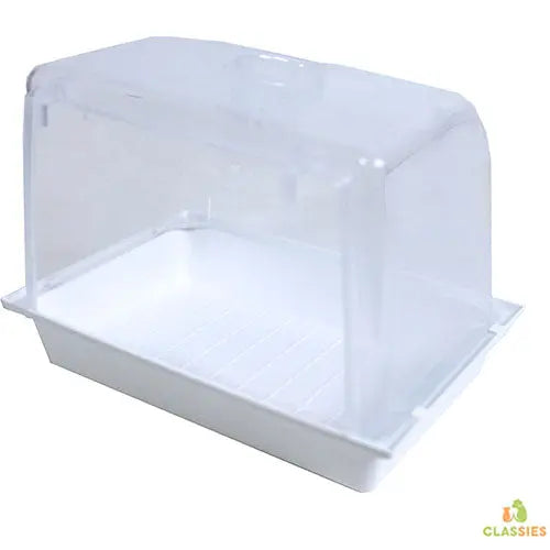 Boon badhuis agapornide transparant/wit, groot - 24,5 x 18 x 18 cm Classies