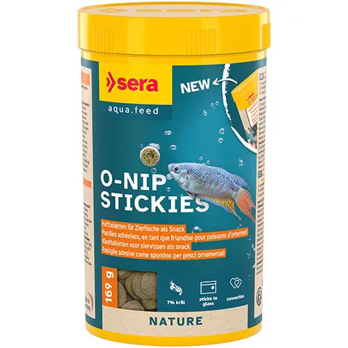 sera O-Nip Stickies - Kleeftabletten voor siervissen als snack - Verkrijgbaar in 4 maten 2ee89c-2