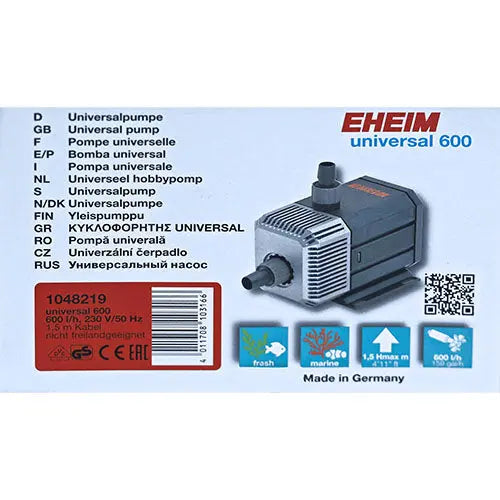 Eheim universele pomp - 300 - 600 - 1200 - 2400 l/uur Classies