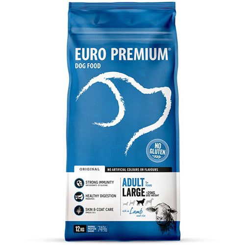 Euro Premium Adult Large w/Lamb & Rice hondenvoer 12 kg