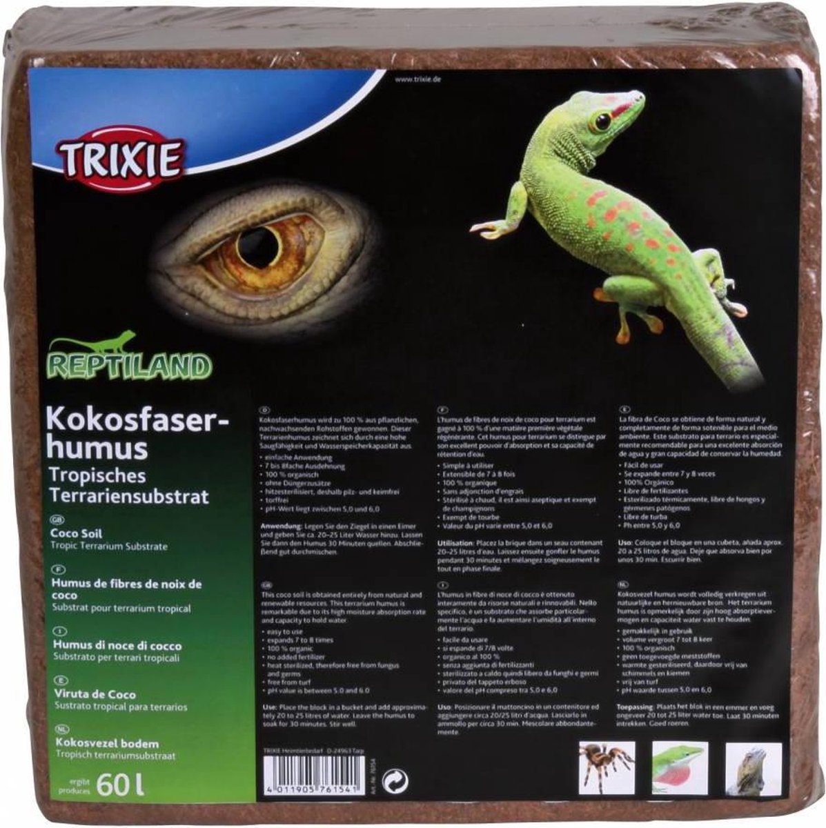 Trixie kokosvezel/humus substraat - bodembedekking Classies
