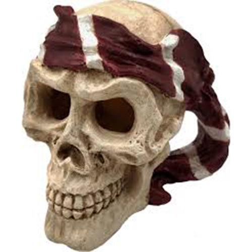 SuperFish Skull Red Pirate Aquariumdecoratie - 15x13x14 cm