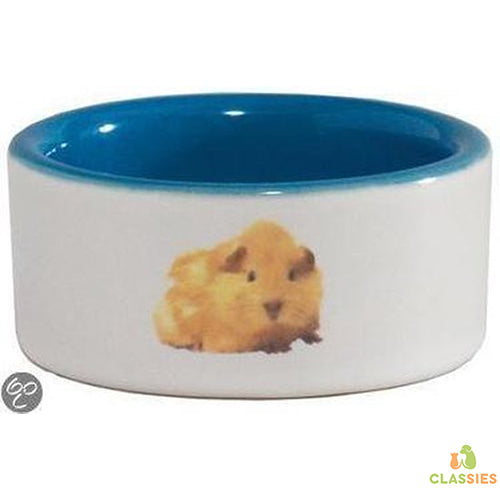 Keramiek hamstervoerbak - Blauw - 7,5 cm Classies