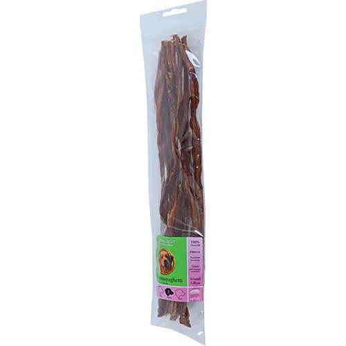 Natuurlijke Snack Varken - Varkensspaghetti verkrijgbaar in 15 cm/50 gram of 35 cm/120 gram Classies