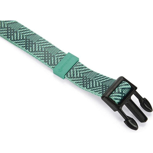 Beeztees Geo Nylon Hondenhalsband - Groen - Nekomtrek: 20-30 cm