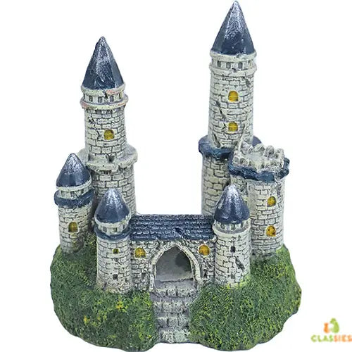 Boon Aqua Deco Ornament Kasteel Blauw/Wit - 14x12x8 cm Classies