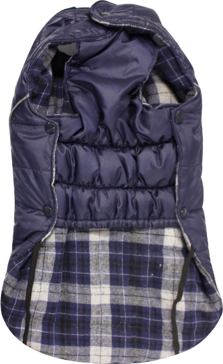 Croci Hundemantel, wendbar, blau mattblau - 25-30 cm