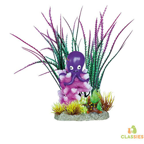 Superfish Deco Garden Octopus - Aquarium Ornament - 14x8x27 cm