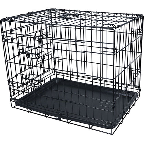 Hundebox - Drahtkäfig - 2 Türen - schwarz