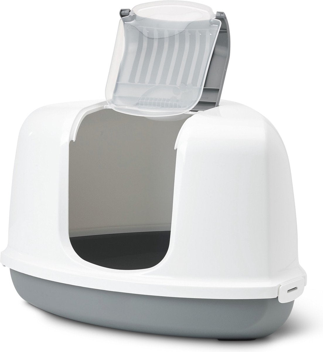 Savic kattenbak Nestor Corner Grijs/Wit 58 x 45 x 40 cm Classies