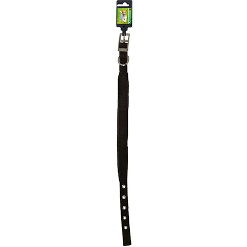 Boon Dog Fashion Nylon Honden Halsband Met Soft Protection - Zwart - Lengte: 50 cm - Breedte: 2 cm