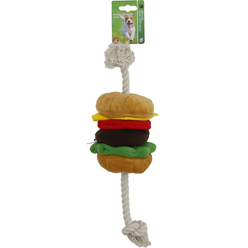 Boony hamburger pluche + floss + piep 40cm Classies