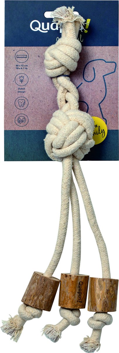 Quapas! - Hundespielzeug - Coffeewood Tripple - Maße: 46x12x6 cm