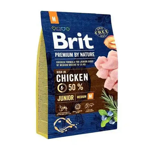 Brit Premium By Nature Junior M - Volledig Hondenvoer Voor Jonge Honden (1-12 maanden) van Middelgrote Rassen (10-25 kg) - 3 kg