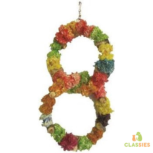 Birrdeeez - Vogelspeelgoed - Dubbele Ring - Hout - 41 CM Classies
