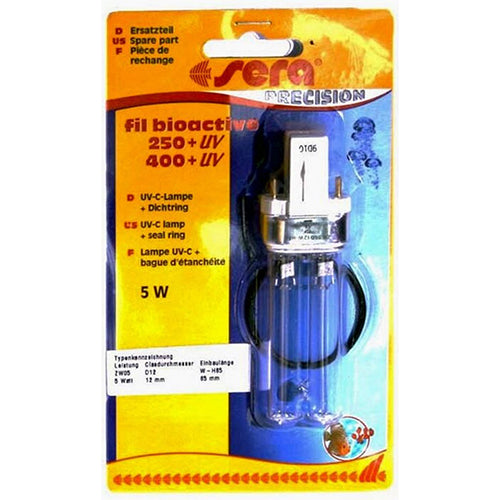Sera UV-C Lampe 5 W für 250 + UV, 400 + UV + Dichtung
