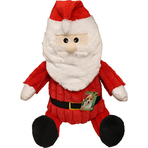 Boon hond speelgoed kerstman corduroy met piep en knorgeluid - xl 65cm