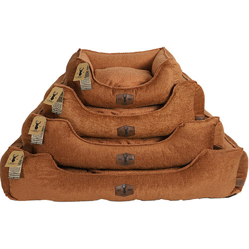 Boony Est1941 premium hondenmand orthopedisch rusty brown Classies