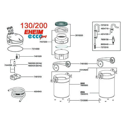 Eheim buitenfilter met filtermassa EccoPro Classies