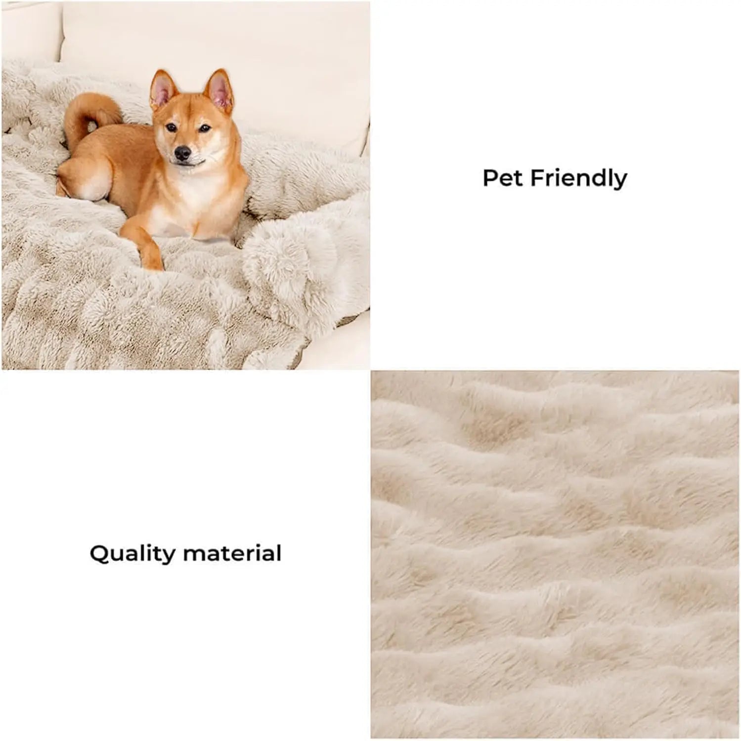 Flauschiges Hundekissen - Sofaschoner