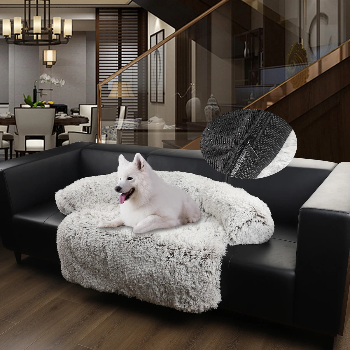 Luxus-Hundebettsofa – Flauschiges Kissen für große Hunde und Katzen