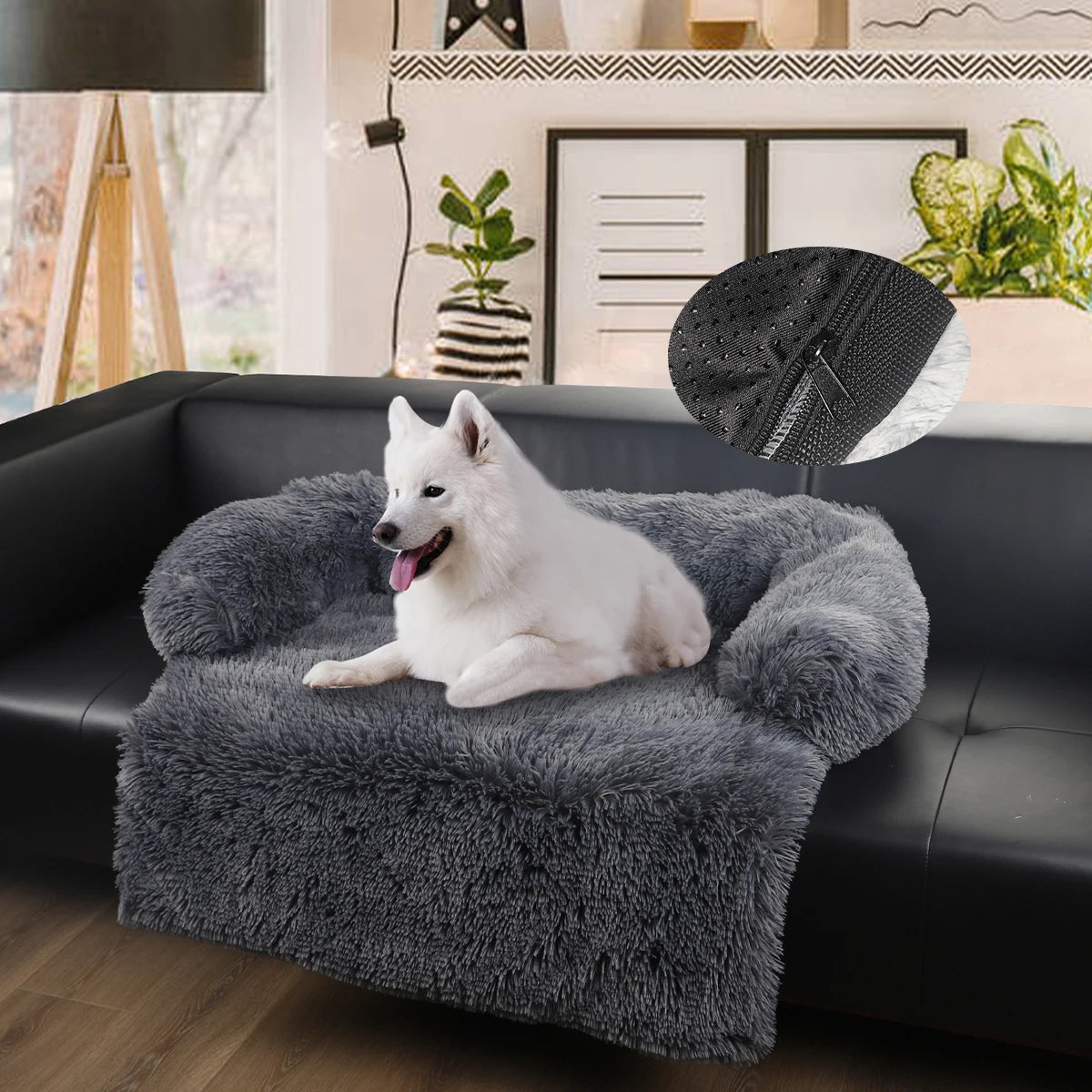 Luxus-Hundebettsofa – Flauschiges Kissen für große Hunde und Katzen