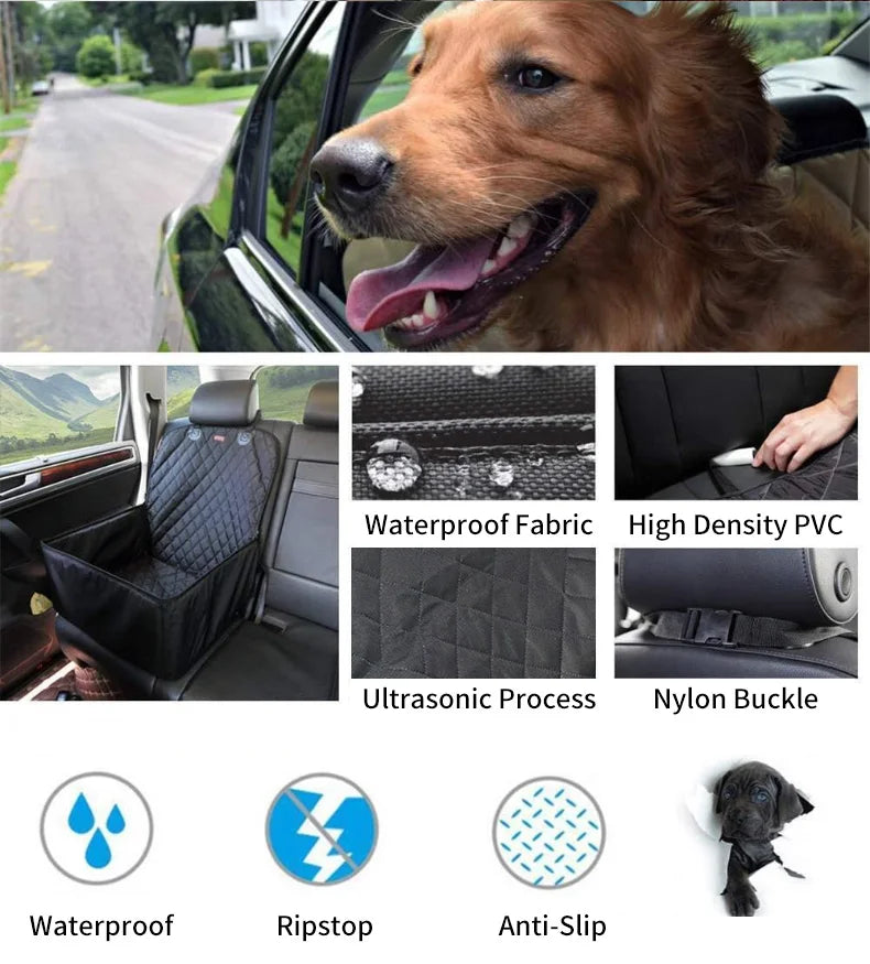 Waterdichte autostoel – Comfortabel & Wasbaar Autokussen voor Kleine Honden
