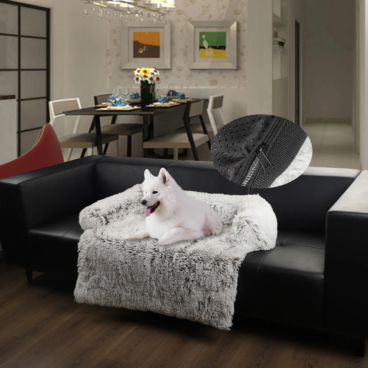 Luxus-Hundebettsofa – Flauschiges Kissen für große Hunde und Katzen