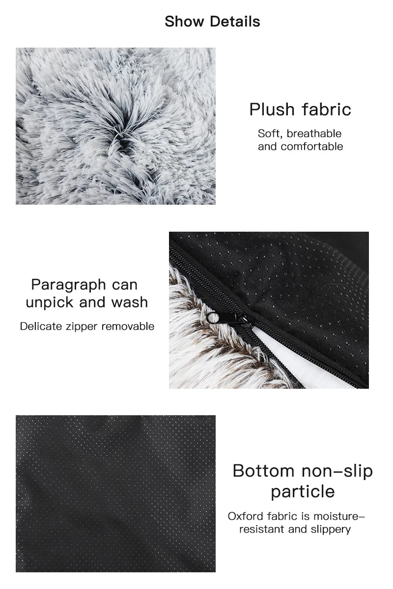 Luxus-Hundebettsofa – Flauschiges Kissen für große Hunde und Katzen