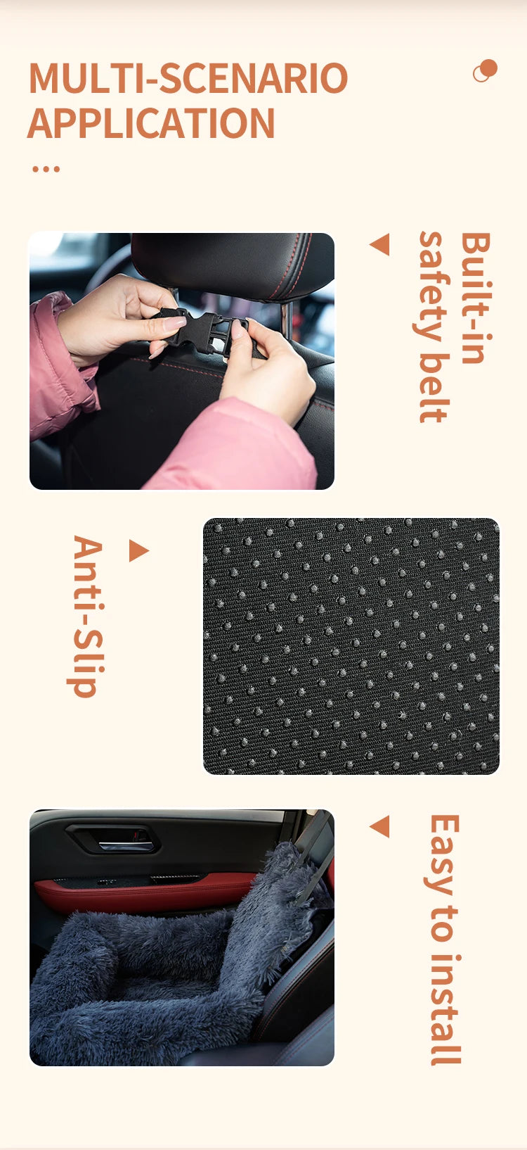 Zachte autostoel in plush - enkel of dubbel