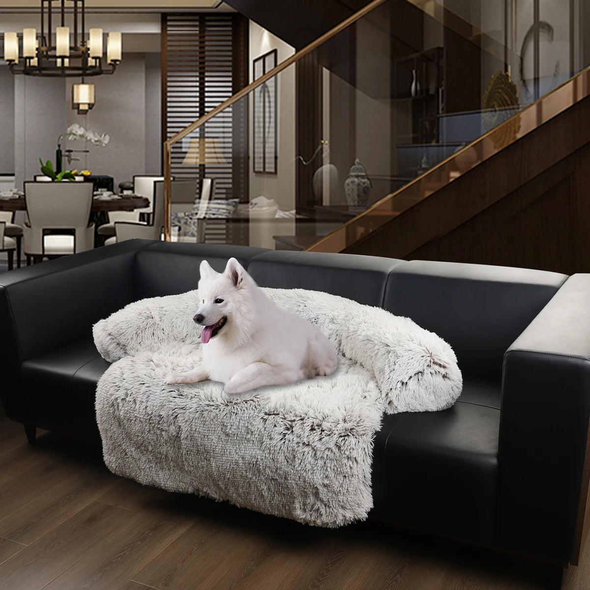 Luxus-Hundebettsofa – Flauschiges Kissen für große Hunde und Katzen